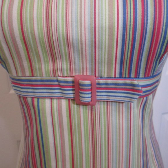 Robin Jordan | Striped Strapless Halter Dress - Picture 2 of 7